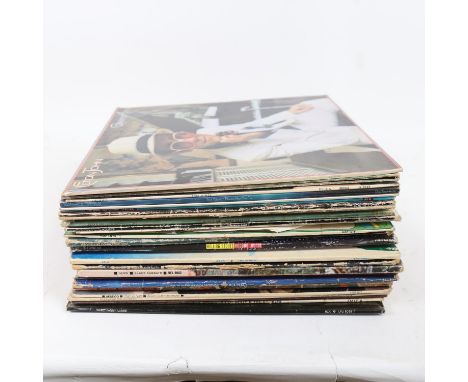 Various Vintage vinyl LPs and records, including Queen, Rod Stewart, The Rolling Stones, Black Sabbath etc (boxful) 