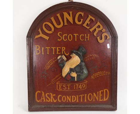 A reproduction Younger's Scotch Bitter 3-dimensional advertising sign, 60cm x 50cm 