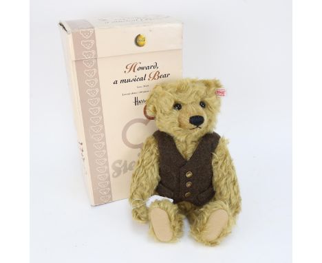 A Steiff limited edition teddy bear, made for Harrods, "Howard a musical bear", 30cm 