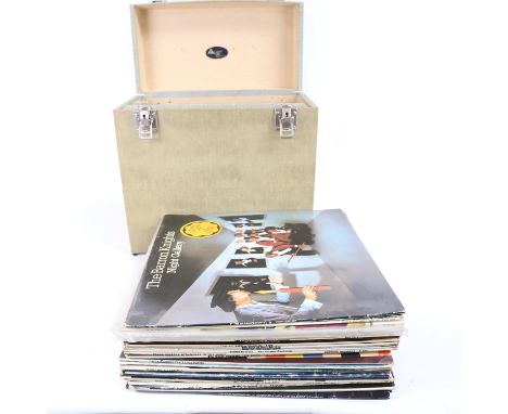 Various Vintage vinyl LPs and records, including Pink Floyd, Beatles, Rod Stewart, Black Sabbath etc (2 boxes) 