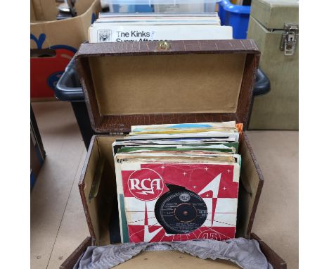 Various Vintage vinyl LPs and records, including Kinks, Dusty Springfield, Beatles etc (boxful) 