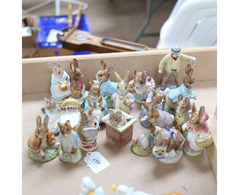 A group of Vintage Beswick Beatrix Potter figures of mice and rabbits, and Farmer Potatoes (18) 