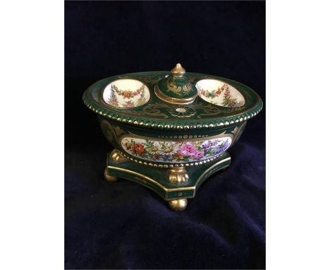 A Sevres inkwell