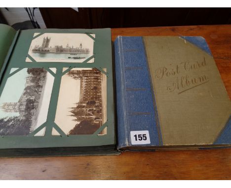 2 Albums of assorted Edwardian and later postcards inc. WW1 Silks, Whimsical, Portrait and Topographical