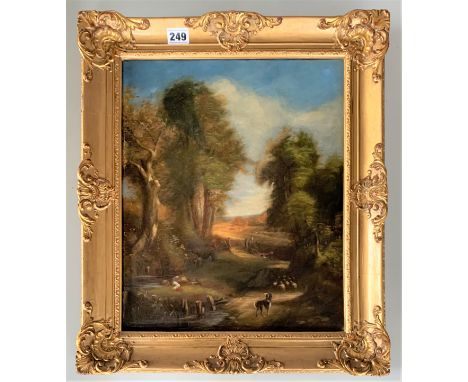 Oil on canvas – Constable copy. Image 13” x 16”, frame 18” x 20.5”
