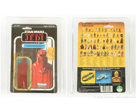 Kenner vintage Star Wars Return of the Jedi Emperor's Royal Guard 3 3/4" graded figure UKG Y75% card 75% bubble 80% figure 90