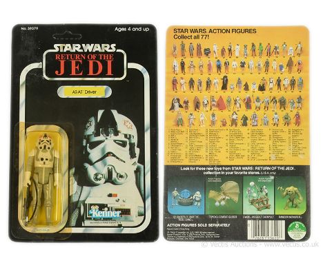 Kenner Star Wars vintage Return of the Jedi AT-AT Driver 3 3/4" figure, Mint, within Good Plus (minor dents and yellowed) bub