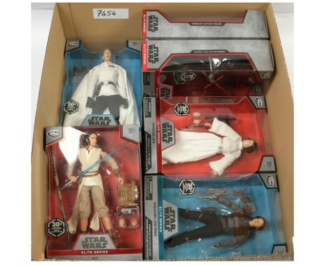 Disney Store Star Wars Elite Series large scale figures x six including Kylo Ren x 2, Princess Leia, Sergeant Jyn Erso, Direc