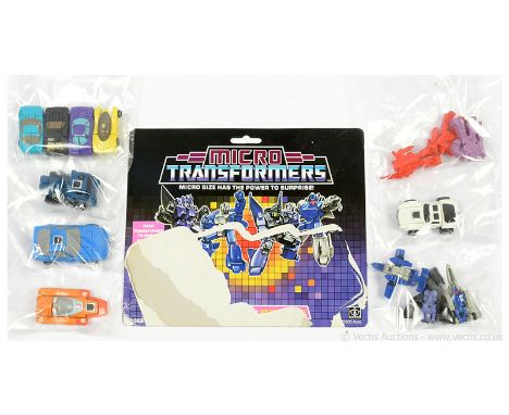 Selection of Hasbro vintage Transformers including Micro Masters, Tail Gate, Freeway, Pipes, Wheelie and Decoys, all generall
