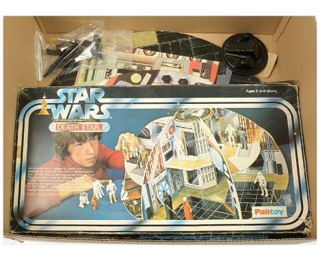 Palitoy Star Wars vintage Death Star Play-set, Fair incomplete, within Fair opened box (missing end flaps).