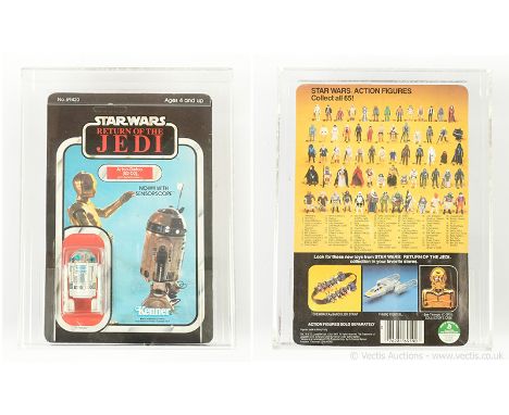 Kenner vintage Star Wars Return of the Jedi Artoo-Detoo (R2-D2) (with Sensorscope) 3 3/4" graded figure UKG 80% card 80% bubb