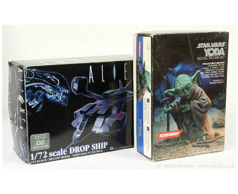 Screamin' Star Wars Yoda 1/4 scale model figure kit, unmade, within Good box. Aliens Limited Edition 1/72 scale Drop Ship Die