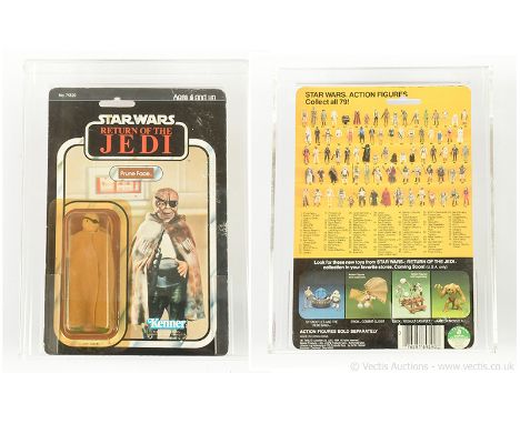 Kenner vintage Star Wars Return of the Jedi Prune Face 3 3/4" graded figure UKG Y70% card 65% bubble 80% figure 80%, upon pun