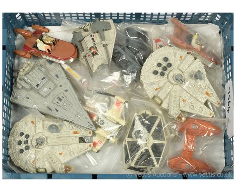 Kenner Star Wars vintage Die-cast Vehicles x twelve including Millennium Falcon x two both complete, X-Wing Fighter x two bot