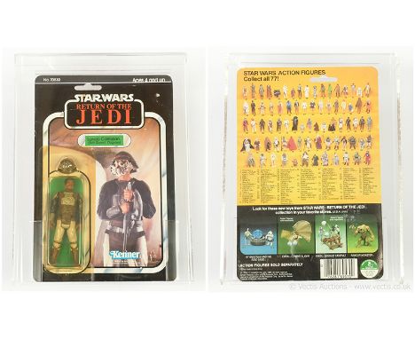 Kenner vintage Star Wars Return of the Jedi Lando Calrissian (Skiff Guard Disguise) 3 3/4" graded figure UKG Y70% card 70% bu