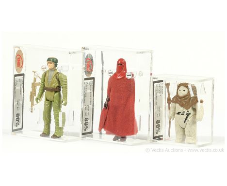 Kenner Star Wars vintage Emperors Royal Guard 3 3/4" figure, UKG graded 80% Figure 80 paint 85 cape 80. Kenner Star Wars vint