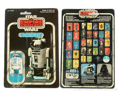 Kenner Canadian vintage Star Wars The Empire Strikes Back Artoo-Detoo (R2-D2) 3 3/4" figure, Near Mint, within Excellent bubb