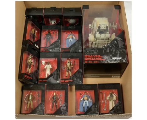 Hasbro modern Star Wars The Black Series 3 3/4" figures, figure and vehicle sets and titanium ships x fourteen including Impe