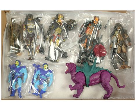 NECA Predator figures x five, all Near Mint (unchecked for completeness), with an assortment of accessories. Mattel Masters o