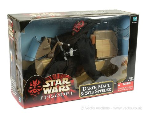 Hasbro Star Wars modern Episode I Darth Maul &amp; Sith Speeder large scale figure, Mint, within Good Plus to Excellent seale