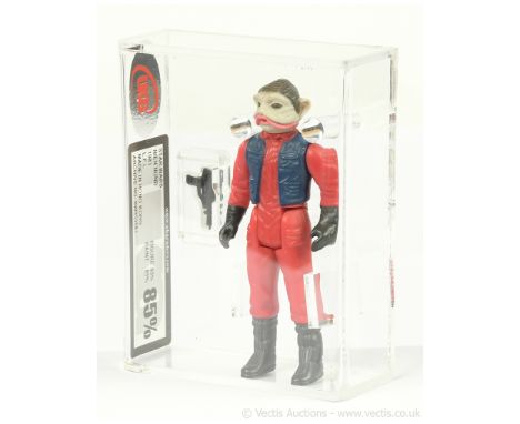 Kenner Star Wars vintage Nien Nunb 3 3/4" figure, UKG graded 85%, figure 85 paint 85.