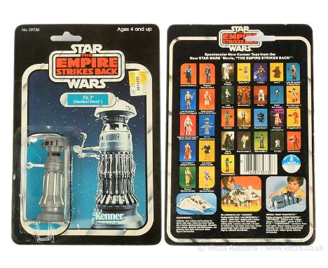 Kenner vintage Star Wars The Empire Strikes Back FX-7 3 3/4" figure, Mint, within Good Plus (dented) bubble, upon Excellent (