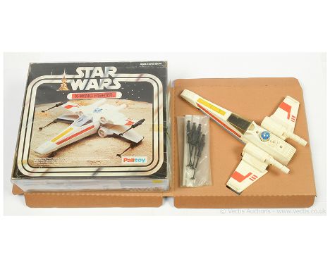 Palitoy Star Wars vintage X-Wing Fighter, Good complete, within Fair to Good (missing inner flaps) opened box, includes inser