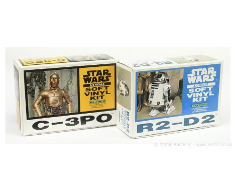 Kaiyodo Star Wars 1/6 scale soft vinyl kit x two, C-3PO and R2-D2, both unmade and sealed within Excellent opened packaging. 