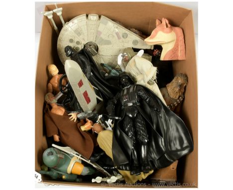 Large quantity of Hasbro modern Star Wars 12" figures , large scale figures, vehicles, Micro Machines and other items, genera