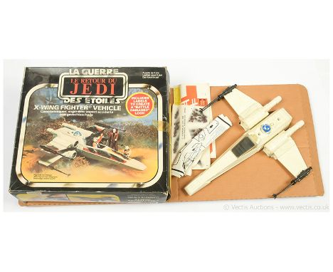 Palitoy Star Wars vintage Return of the Jedi X-Wing Fighter, Good complete (discoloured), within Good opened box, includes in