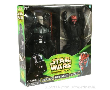 Hasbro Star Wars modern Power of the Jedi Sith Lords Darth Vader and Darth Maul large scale figure set, Mint, within Excellen