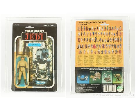 Kenner vintage Star Wars Return of the Jedi AT-ST Driver 3 3/4" graded figure UKG Y75% card 70% bubble 80% figure 80%, upon p