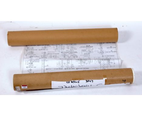 Two tubes containing a quantity of 3" scale live steam traction engine plans and drawings to include a 3" Marshall and 3" Fos