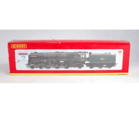 A Hornby R2618X Britannia class engine and tender no. 70045 "Lord Rowallan" DCC fitted, with instructions (VG-BG)
