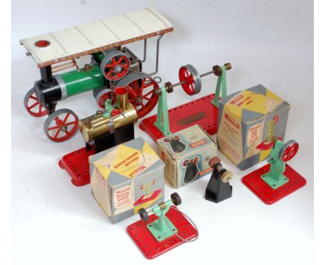 One box containing a quantity of various boxed Mamod and SEL live steam and workshop accessories to include a Mamod TE1 tract