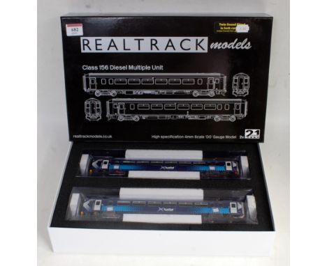 A Realtrack Models class 156 DMU later Scotrail livery, DCC twin sound fitted complete with interior and directional lighting
