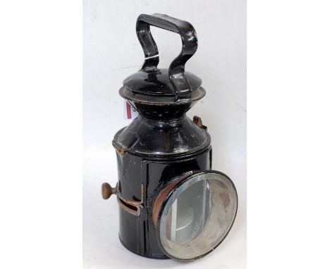 An LNER stamped Great Eastern Railway style knob-lamp dated 1940 and impressed with location Whitemoor the loco shed for Marc