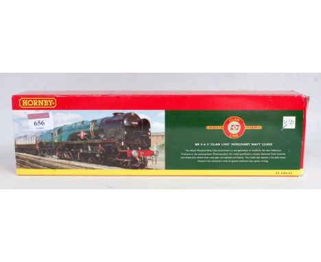 A Hornby R2169 4-6-2 engine and tender, Merchant Navy Class 'Clanline' (NM-BG)