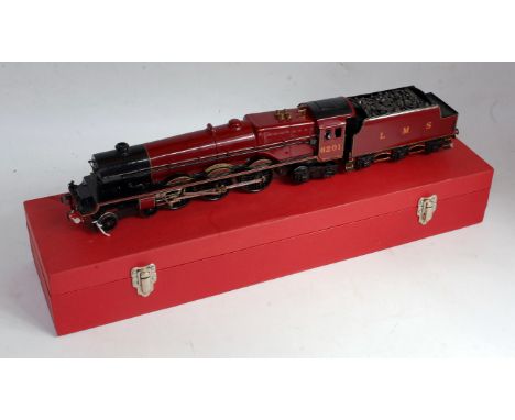 Hornby Princess Elizabeth loco and tender LMS red 6201. Total repaint to a high standard, converted to 2-rail, finescale whee