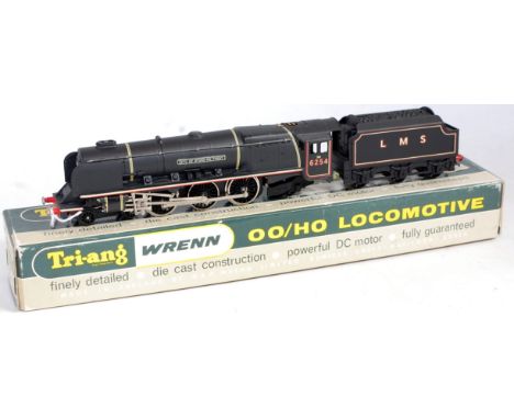 A Triang Wrenn W2227 LMS black 'City of Stoke on Trent' engine and tender, packer No. 6 on box base (G-BG)