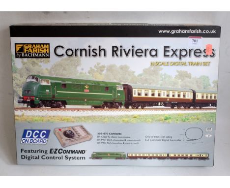 A Graham Farish by Bachmann N gauge 370-070 DCC fitted Cornish Riviera Express train set containing BR green class 42 diesel 