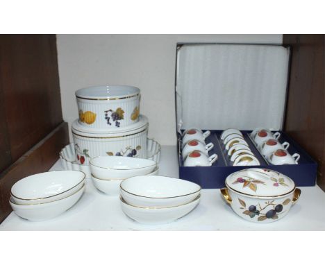 SECTION 1.  A quantity of Royal Worcester 'Evesham' pattern tablewares including a cased set of six chocolate cups and covers