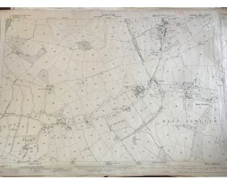 THIRTY 1:2500 ORDNANCE SURVEY MAPS featuring Westgate Street and Her Majesty's Military Prison Taunton, West Dowlish, East Hu