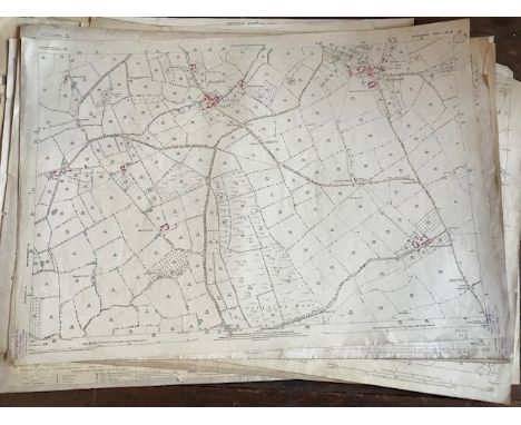 THIRTY 1:2500 ORDNANCE SURVEY MAPS featuring Dulford, Brockhill, Tiverton, Halberton, Pucklington, Sampford Peverell, Ilton, 