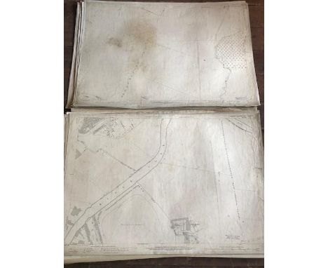 THIRTY 1:2500 ORDNANCE SURVEY MAPS relating mainly to Taunton featuring Coal Orchard and Somerset CCC, Tonedale, Frize Hill, 