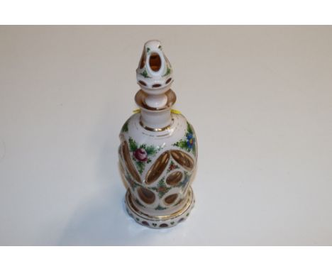 A Bohemian glass decanter 