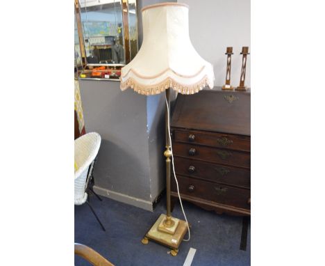 Brass &amp; Onyx Standard Lamp 
