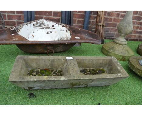 Stone Trough Shaped Planter 