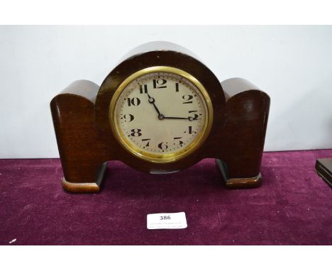 1930's Dark Mahogany Mantel Clock 