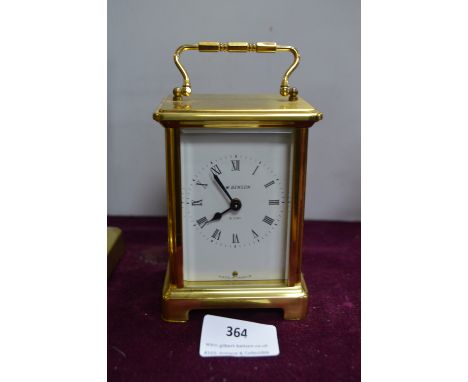 Brass French Carriage Clock - Retailer J.W. Benson 